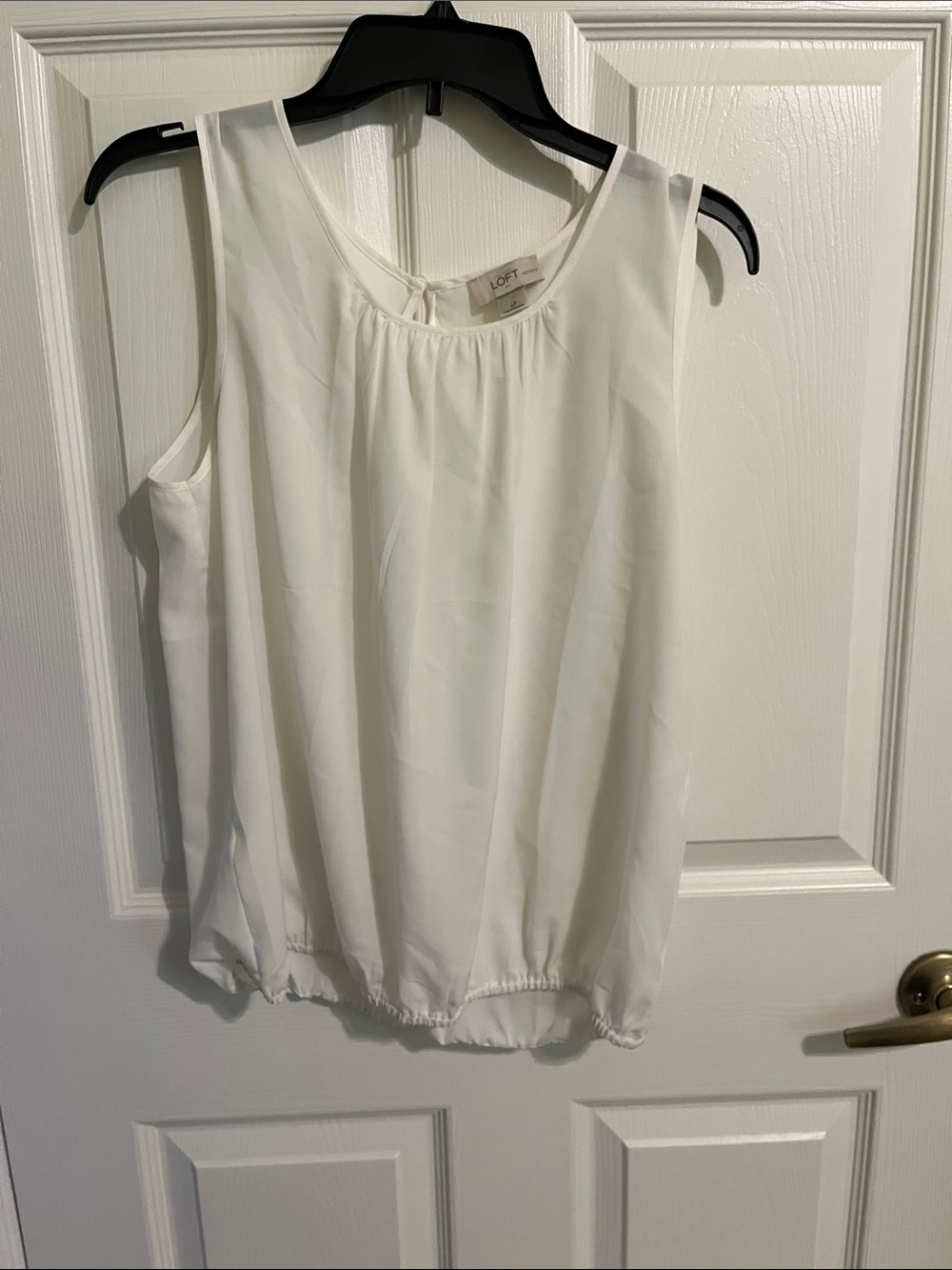 LOFT White Sleeveless Blouson Camisole Top